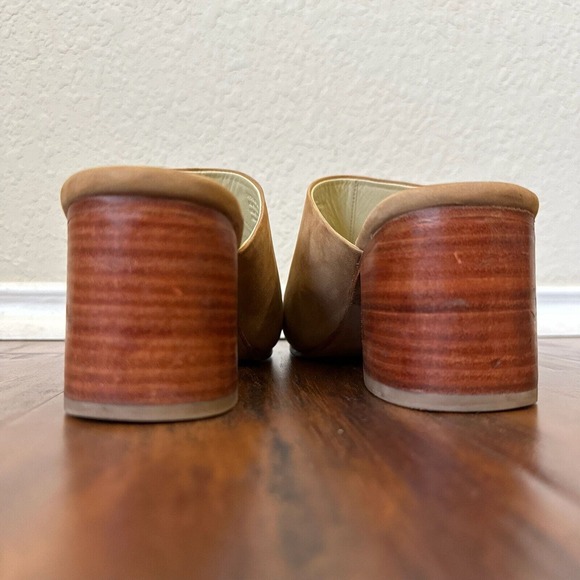 NISOLO Open-Toe Paloma Mules Heeled Sandals in Sand - Picture 8 of 14